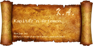 Kapitán Artemon névjegykártya